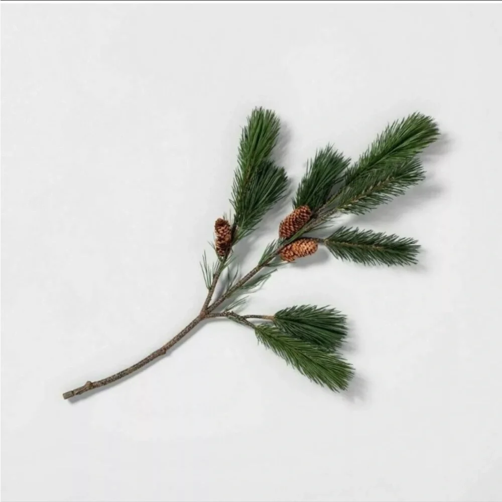 Hearth & Hand (3)Faux Pine Stems with Pine Cones